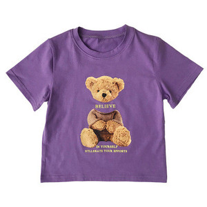La familia de papá mamá bebé niños niñas <span class=keywords><strong>Camiseta</strong></span> de manga corta ropa de niños lindo oso de peluche patrón impresión niños ropa de verano - Product Image 1
