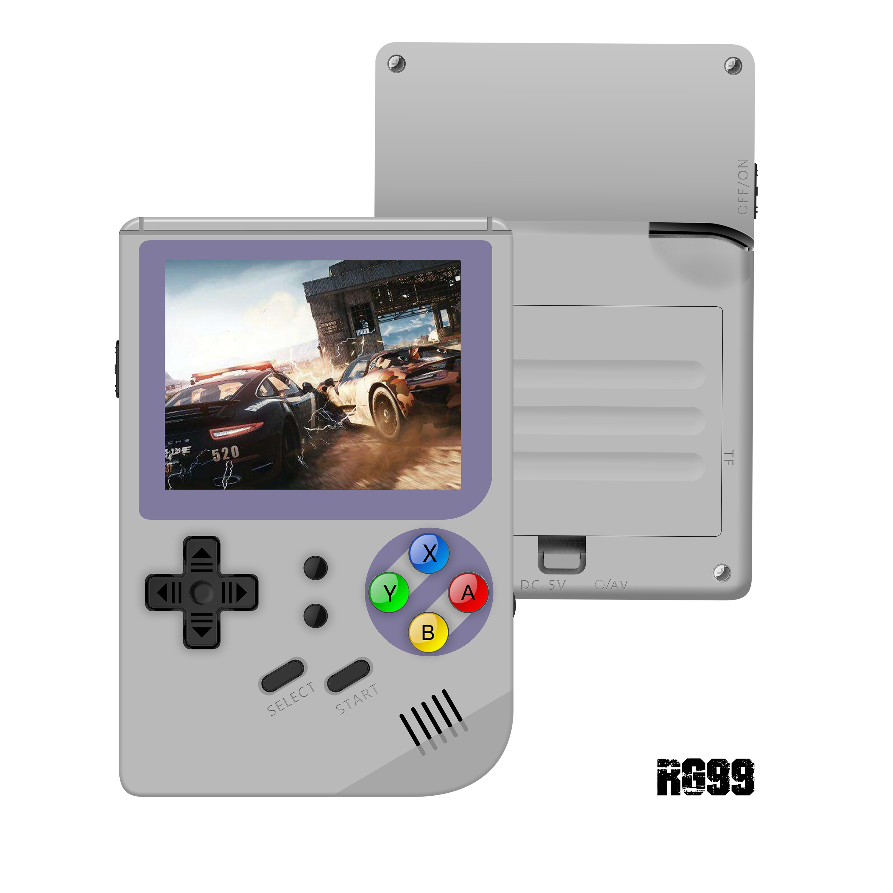 新しい2.8インチRg99レトロゲームプレーヤービデオ音楽