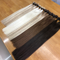 Extensiones de Cabello Humano con Punta K Pre-Adherida de Doble Trama, Cabello Ruso con Queratina, Más Vendidas