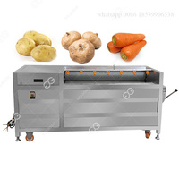 Machine multifonction industrielle à éplucher, Type brosse, lavage des perroquets, Cassava, gingembre, carottes, Radish