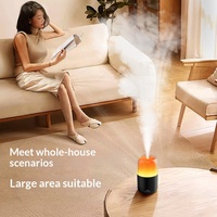 Nouvelle machine d'aromathérapie intelligente à flamme simulée, mini diffuseur ultrasonique USB pour la maison, humidificateur de bureau, lumière ambiante, minuterie