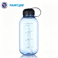 Bouteille à boisson en plastique personnalisable avec logo personnalisé, 1000 ml, vente en gros