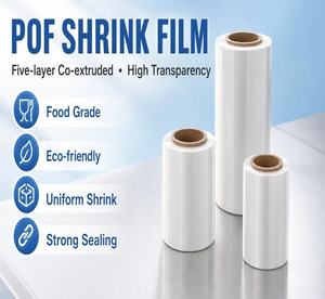 Rouleau de film rétractable POF souple de <span class=keywords><strong>qualité</strong></span> alimentaire haute clarté avec dimensions personnalisables et fonction anti-humidité pour l'emballage de livres - Product Image 1