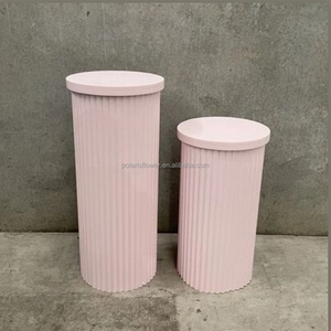 Trang trí đám cưới Nguồn cung cấp trắng vòng hiển thị xi lanh PVC gợn <span class=keywords><strong>plinth</strong></span> là viết tắt của Đảng - Product Image 6
