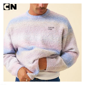 Pull en laine mélangée à effet dégradé, personnalisable avec logo, certifié GRS, anti-rides, anti-rétrécissement, pour homme, hiver - Product Image 4