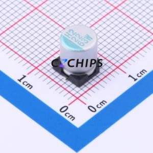 Condensador Electrolítico de Aluminio Híbrido Sólido-Líquido HBW220M1JTR-0608 SMD, 6.3x7.7mm (Capacitancia: 22uF) - Product Image 1