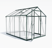 Villa Cour Maison Aluminium Polycarbonate Serre Jardin Kit Facilement Assemblé Cadre Métallique Décoratif Green House