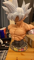 Statue Goku faite à la main, sculpture Kakarotto en résine de fibre de verre à l'échelle 1/1, figurine de collection anime pour la décoration de la man cave et du bureau