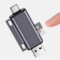 Lector de Tarjetas USB 3.1 OTG Todo en Uno con Logotipo Personalizado, Adaptador para Tarjetas de Memoria TF, SD y Micro USB con Instalación Externa