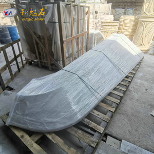 Nuevo Jardinera de Fibra de Vidrio UHPCGRC Magic Stone, Blanca, Personalizada, para Proyectos de Jardinería, Diseño Curvo Irregular - Product Image 4