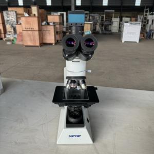 Microscope biologique stéréoscopique à éclairage LED pour laboratoire scolaire, tête de visualisation inclinable et rotative - Product Image 3