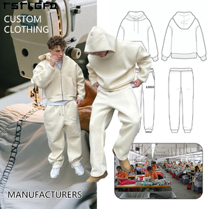 Conjunto de Sudadera con Capucha y Pantalones Deportivos para Hombre, Tallas Grandes, Ecológico, Estampado Sólido, Antibacteriano, Elástico en Cuatro Direcciones, Primavera - Product Image 1