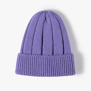 High Quality Custom Knitted Cuffed Acrylic Beanie Warm Outdoor Pullover <b>Hat</b> with Embroidery for <b>Men</b> Wholesale <b>Winter</b> Season - Product Image 2