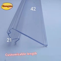 Porte-étiquette de prix en plastique co-extrudé souple et dur pour étagère de supermarché