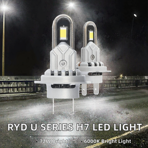 Faros LED para Auto <span class=keywords><strong>RYD</strong></span> Serie U H7 12V, Plug and Play, CSP 7200LM 72W 6000K, Nuevo con Ventilador - Product Image 2