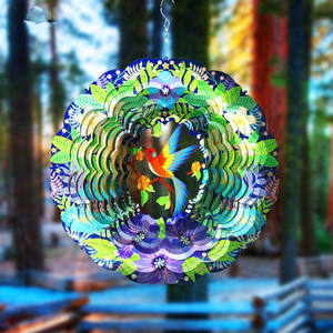 Yeniden park park açık bahçe süsleri Hummingbird dönen hayvan 12 inç asılı <span class=keywords><strong>3D</strong></span> rüzgar <span class=keywords><strong>Spinners</strong></span> - Product Image 5