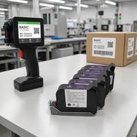 Kartrid Tinta TIJ 2.5 12.7mm 42ml Cepat Kering Solvent Hitam untuk Printer Inkjet Genggam 25082580 Pengkodean Tanggal Batch Kode QR