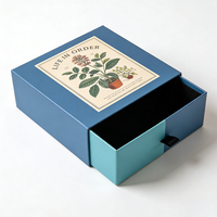 Boîte à tiroir rigide de haute qualité, design personnalisé, matériaux recyclés, revêtement UV, lamination brillante, assemblage facile, emballage cadeau