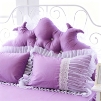 Ensemble de 2 taies d'oreiller en dentelle à volants 100% coton, style princesse, fermeture éclair au dos, housse de coussin douce, literie pour la maison et la chambre à coucher