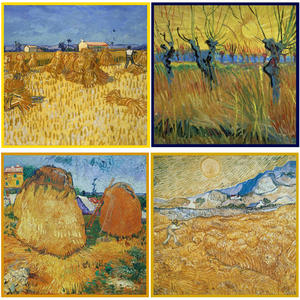 Écharpes carrées élégantes pour femmes 53*53cm, écharpe en <span class=keywords><strong>soie</strong></span> décorative avec dessin <span class=keywords><strong>de</strong></span> Nénuphars <span class=keywords><strong>de</strong></span> Picasso et Monet - Product Image 4