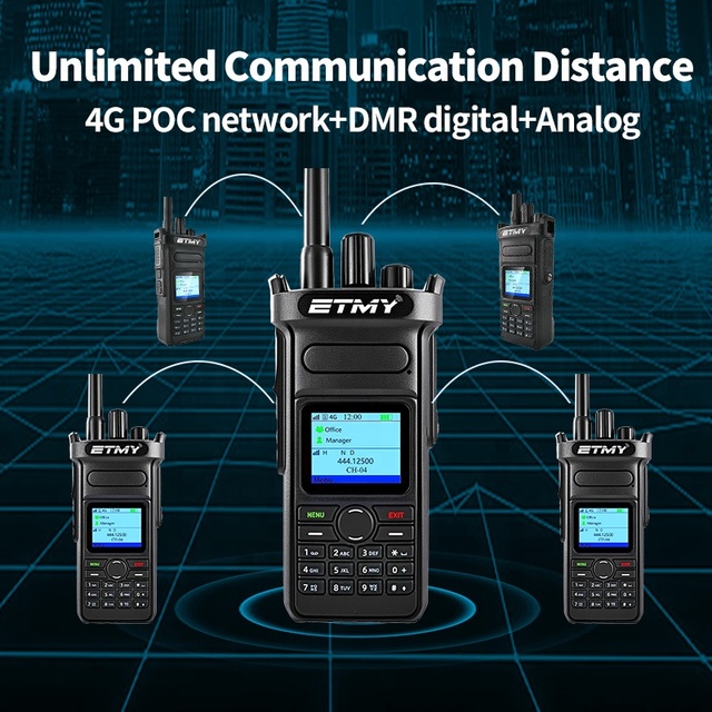 Signal Band DMR + POC Handheld POC Walkie-Talkie 4G POC Public Network Radios Long Range Walkie Talkies 200 Miles PTT Radio