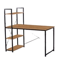 Vente en gros de design urbain bureau de qualité supérieure 3 niveaux d'étagères meubles de bureau à domicile avec étagère latérale table d'ordinateur