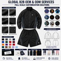 Ensemble de survêtement coupe-vent 2 pièces pour homme, design colorblock, séchage rapide, fabrication OEM personnalisée, idéal pour le fitness et la course à pied