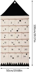 Calendrier de l'<span class=keywords><strong>avent</strong></span> en tissu de poche de Noël suspendu compte à rebours 24 sac de rangement mural calendrier de l'<span class=keywords><strong>avent</strong></span> pour le remplissage - Product Image 6