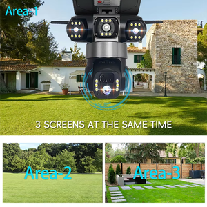 New năng lượng mặt trời ánh sáng đường phố V380 12MP pin năng lượng mặt trời Powered máy ảnh nhẹ Lũ lụt Mạng CCTV 4 gam IP PTZ năng lượng mặt trời điện 3 ống kính máy ảnh - Product Image 6