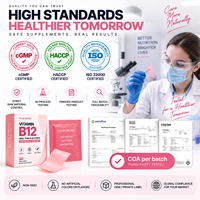 Bandes de film mince à dissoudre rapidement de Vitamine B12, Complexe B, Ginseng, sans caféine, pour l'énergie quotidienne, OEM, Marque Privée