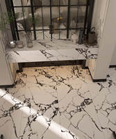 Carreaux de porcelaine modernes à texture marbre 600x1200mm 10mm d'épaisseur semi-mat antidérapant résistant à l'usure pour murs et sols intérieurs