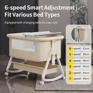 Culla Portatile Convertibile 2-in-1 Pieghevole Multifunzionale <span class=keywords><strong>a</strong></span> Dondolo per Neonati - Product Image 5