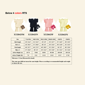 Abbigliamento estivo per bambini <span class=keywords><strong>vestiti</strong></span> di cotone per neonata set di pigiami per bambini e due pezzi con volant per bambine - Product Image 3