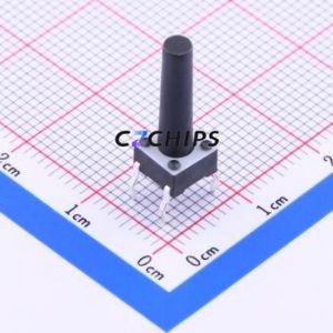 3-1825910-1 Tactile Switch Through hole Component (THT)-4P,6x6mm Switch Single Pole Single Throw Round Button 1.6N Through Hole - Product Image 1