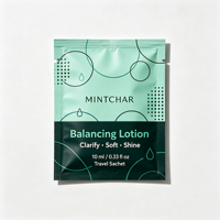 Sachets mini en aluminium thermoscellables à trois soudures, personnalisables avec étiquette privée, pour échantillons de crème éclaircissante et de sérum réparateur