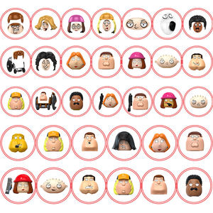 Figuras de Anime de Family Guy: Peter, Lois, Meg, Brian, Joe Swanson, Stewie, Chris, Mini Bloques de Construcción, Ladrillos de Plástico, Juguete para Niños, Regalo - Product Image 1
