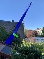 Drapeau de jardin et décoration de balcon Umbul Umbul - Vanne à vent résistante aux intempéries pour patio et Feng Shui - Sans mât