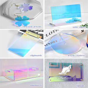Laser cắt 2mm dày cầu vồng màu acrylic 5 miếng gói 8 ''x 12'' bức xạ màu plexiglass cho hàng thủ công hiển thị logo - Product Image 3