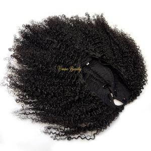 Afro Exotic Kinky Coily 180 densidad V-Part Raw Kinky Curly Virgin cutícula completa pequeño afro Kinky Curly V parte personalizar <span class=keywords><strong>M</strong></span> Cap peluca - Product Image 5