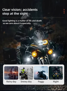 <span class=keywords><strong>ไฟ</strong></span> LED ทรงกลมแบบทนทานพร้อมดีไซน์เลนส์แบบผสม สำหรับการเดินทางกลางคืนและการผจญภัยด้วยมอเตอร์ไซค์ในเมืองและนอกเมือง - Product Image 6