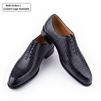 Chaussures Oxford en Cuir Véritable Fait Main de Haute Qualité pour Hommes, Confortables pour Mariage, en Cuir de Vachette avec Bout Superposé, Semelle Intérieure en Caoutchouc pour Fête