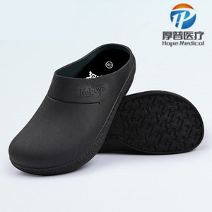รองเท้าเชฟ Hope Medical สีดำ แบบสวม ส้นแบน กันน้ำ กันน้ำมัน รองเท้าทำงานในครัว สำหรับผู้ชายและผู้หญิง - Product Image 4