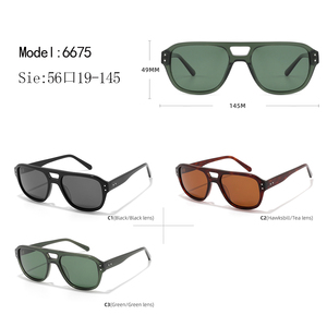 Lunettes de soleil rectangulaires personnalisées avec logo, monture intégrale, verres polarisés, personnalisation des couleurs, unisexe, protection UV400, mode outdoor - Product Image 2