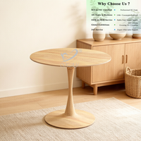 Table basse ronde en bois OKAY Wholesale, élégante, minimaliste, écologique, avec plateau en MDF, imperméable, décorative, légère et durable