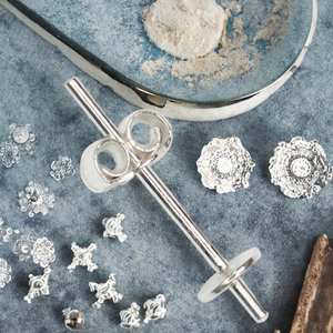 925 <b>Silver</b> Plated Round Earring Stud Findings with Other Gemstones <b>for</b> <b>Jewelry</b> <b>Making</b> - Product Image 2