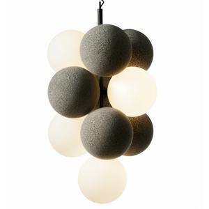 Lámpara colgante RGB de diseño de 90cm, candelabros de bola de cristal de altura ajustable de tela de terciopelo de lujo para <span class=keywords><strong>DJ</strong></span> Party Coffee Shop-2026 - Product Image 5