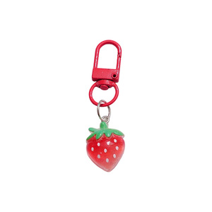 Set de Llaveros de Resina con Mini Frutas Brillantes, Lindos Llaveros Coloridos con Mosquetón y Dijes de Sandía, Manzana y Mango para Decoración de Bolsos - Product Image 6