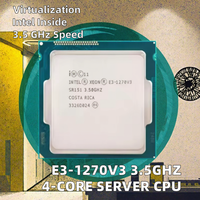 Processeur de serveur E3-1270V3 3,5 GHz 4 cœurs 6 Mo avec prise en charge de la technologie de virtualisation, socket LGA1150