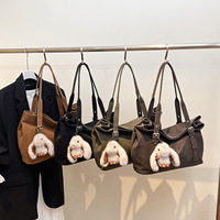 Sac fourre-tout décontracté grande capacité pour femme, nouvelle mode hiver 2025, style occidental polyvalent, sac à bandoulière et sous le bras