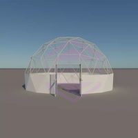 4m 6m 8m Aluminium Géodésique Igloo Dôme Tente Jardin Rond Polycarbonate Dôme Géodésique Serre pour Fête de Famille